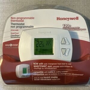 NWT Honeywell RTH5100B Digital Non-Programmable Thermostat HEAT/Cool Battery‎
